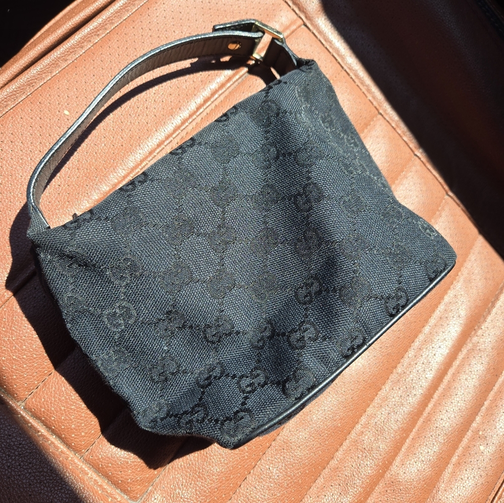 Gucci Black Monogram Handbag